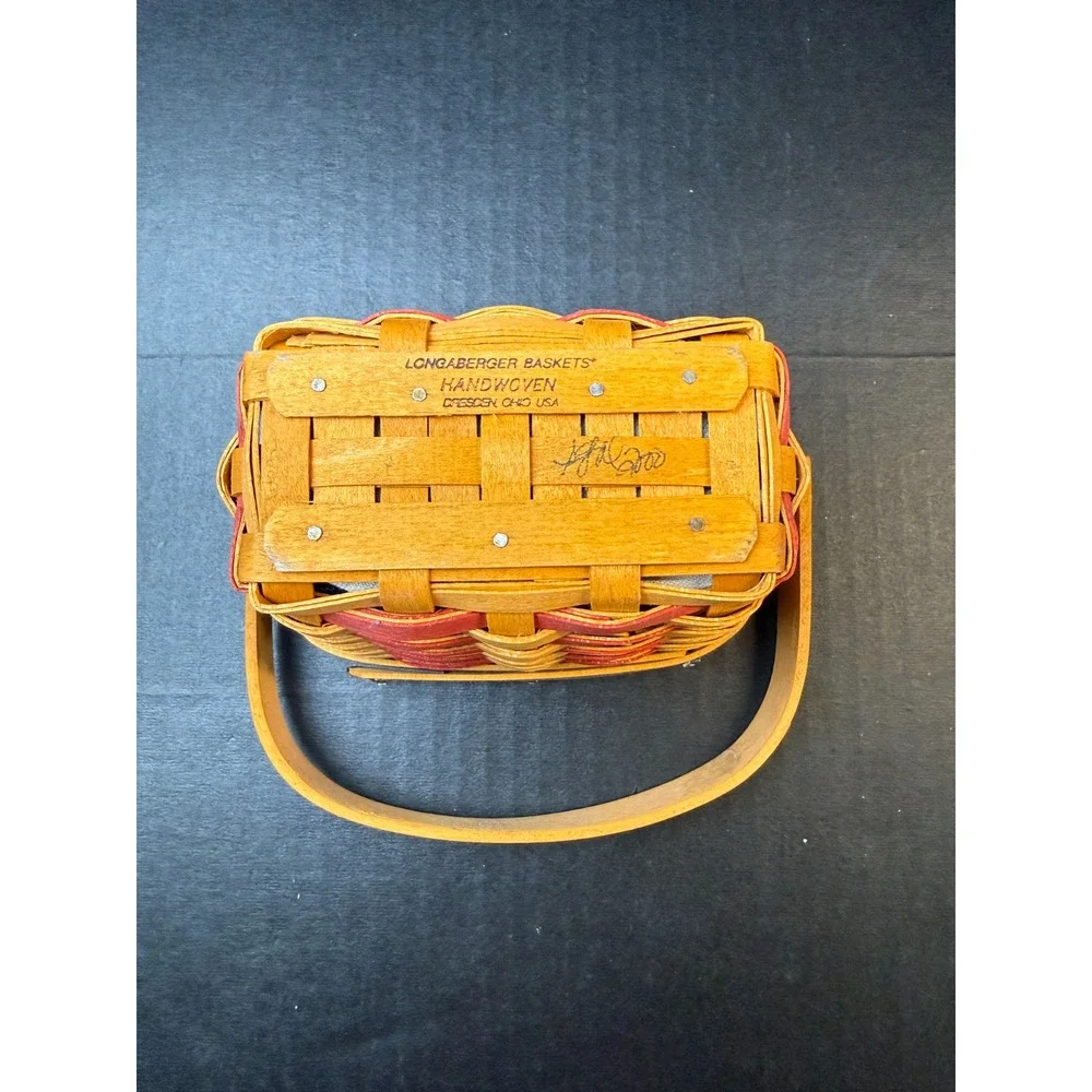 Longaberger 2001 Inaugural Basket with Liner & Protector – Handwoven USA Patriot